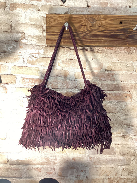 8958 fringe bag wine