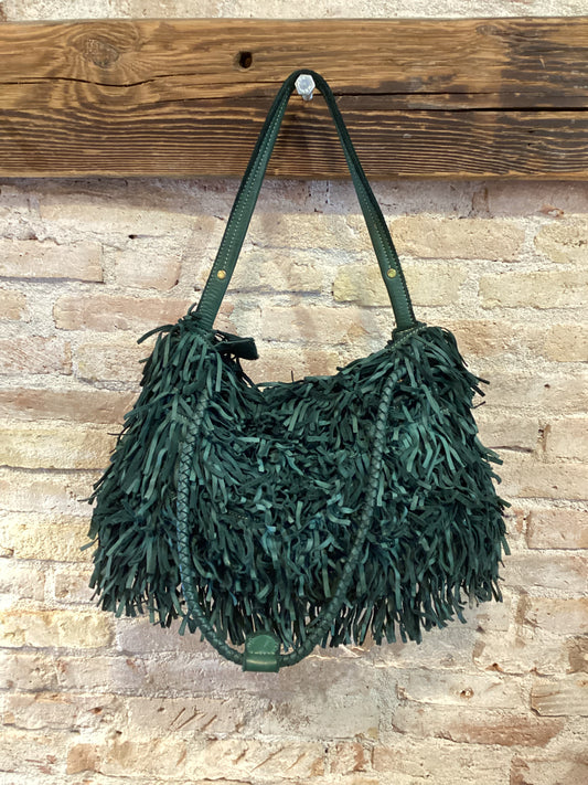 8958 fringe bag verde foresta
